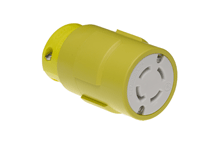 Product image for Woodhead 2909 Super-Safeway® Connector with Locking Blade, 4 Pole/4 Wire, Non-NEMA, 208V