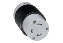 Product image for Woodhead 29T47 Safeway® Connector with Locking Blade, 2 Pole/3 Wire, NEMA L5-30, 125V