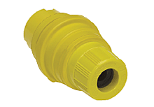 Product image for Woodhead 15W33MB Watertite Extreme Connector for Male Receptacle, 2 Pole/3 Wire, NEMA 5-20, 125V, F2, Silicone Husk