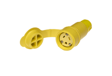 Product image for Woodhead 15W34 Watertite Extreme Connector, 2 Pole/3 Wire, NEMA 7-15, 277V, Cord Grip Body Size F2, Silicone Husk