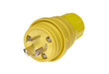 Product image for Woodhead 24W47 Watertite Locking Plug, 2P3W 125V, L5-15 - Yellow
