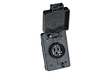 Product image for Woodhead 67W81BLKWatertite® Extra Hard Outdoor Receptacle with Locking Blade, Single Flip Coverplate, 4 Pole/5 Wire, NEMA L21-20 208V, 3phase W