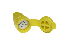 Product image for Woodhead 27W83Watertite® Connector with Locking Blade, 4 Pole/5 Wire, NEMA L23-20, 3 - 600V, Cord Grip Body Size F3 W