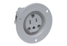 Product image for Woodhead 1547MB Safeway® Flanged Receptacle, 2 Pole/3 Wire, NEMA 5-15, 125V