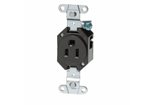 Product image for Woodhead 5261DW Safeway® Single Heavy - Duty Spec - Grade Receptacle, 2 Pole/3 Wire, NEMA 5-15, 125V, Brown