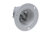 Product image for Woodhead 85447MB Safeway® Flanged Inlet 2 Pole/3 Wire, NEMA 5-15, 125V