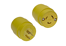 Product image for Woodhead 1741 Safeway® Adapter NEMA L5-20 Receptacle - Female End 20A/125V, NEMANEMA 5-20 Plug - Male End, 20A/125V