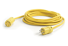 Product image for Woodhead 1449B143 Super-Safeway® Cordset 14 Gauge SOOW, 2 Pole/3 Wire, Cordset Length 7.62m (25.0' ), NEMA 6-15, 250V