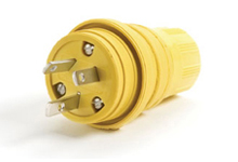 Product image for Woodhead 14W07 Watertite Extreme Plug, 3 Pole/3 Wire, Non-NEMA, 15A/125V, 10A/250V, Cord Grip Body Size F2, Silicone Husk