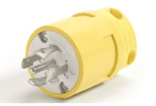 Product image for Woodhead 2881 Super-Safeway® Plug with Locking Blade, 4 Pole/5 Wire, NEMA L21-30, 3 - 208V W