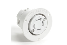 Product image for Woodhead 2774MB Safeway® Flanged Receptacle with Locking Blade, 3 Pole/4 Wire, NEMA L14-20, 250V