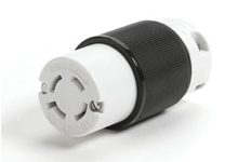 Product image for Woodhead 29T75 Safeway® Connector with Locking Blade, 3 Pole/4 Wire, NEMA L15-30, 3 - 250V W
