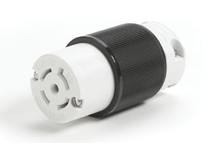 Product image for Woodhead 27T83YL Safeway® Connector with Locking Blade, 4 Pole/5 Wire, NEMA L23-20, 3 - 600V, Yellow W