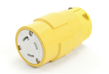 Product image for Woodhead 2908 Super-Safeway® Connector with Locking Blade, 3 Pole/3 Wire, Non-NEMA, 250V