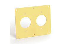 Product image for Woodhead 3263 Super-Safeway® Multiple Outlet Coverplate, (2) Single Receptacle 39.62mm Hole Diameter 20A locking