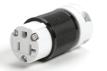 Product image for Woodhead 5369 Safeway® Connector, 2 Pole/3 Wire, NEMA 5-20, 125V