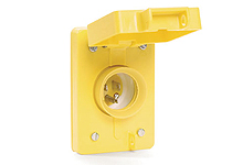 Product image for Woodhead 59W33Watertite® Flip Coverplate with Male Receptacle, 2 Pole/3 Wire, NEMA 5-20, 125V