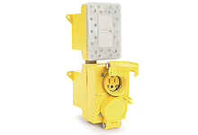 Product image for Woodhead 60W47DPLXGFWatertite® Duplex GFCI Receptacle with Flip Lids, 2 Pole/3 Wire, NEMA 5-15, 125V