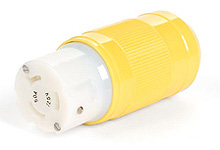 Product image for Woodhead CS8364N Safeway® Connector with California Style Locking Blade, 3 Pole/4 Wire, Non-NEMA, 250V