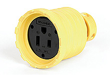 Product image for Woodhead 8664 Super-Safeway® Plug, 2 Pole/3 Wire, NEMA 6-50, 250V