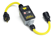 Product image for Woodhead 30051-1MLDA Super-Safeway® In-Line Industrial GFCI, Automatic Reset, Molded NEMA L5-30, 30A, 120V, 0.61m (2.0' )Cord Length