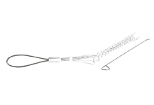 Product image for Woodhead 36142 Medium Duty Wire Mesh Slack Grip Cable, Split Rod, Single Weave, Offset Eye, Medium Mesh Length 0.279m (11.00"), Approximate Break Strength 816.47kg (1,800 lbs)