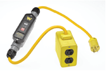 Product image for Woodhead 20053-2A Super-Safeway® In-Line Industrial GFCI, Automatic Reset, Outlet Box, NEMA 5-20 Double Duplex, 15A, 120V, 0.61m (2.0' )Cord Length