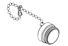 Product image for Woodhead 65-0102 Mini-Change® 1"-16 UN External Thread Closure Cap, Zinc Die-Cast with Black Epoxy