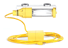 Product image for Woodhead 2126SWatertite® Wet Location 26W Fluorescent Screw Mount Machine Light, with 16/3 SJTOOW Cord Type, Overall Cord Length 4.57m (15.0' )