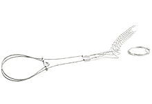 Product image for Woodhead 35225 Standard Duty Support Grip, Locking Bale, Split Lace, Single Weave, Cable Diameter 12.70-15.49mm (.500-.610"), Approximate Break Strength 349.27kg (770 lbs)