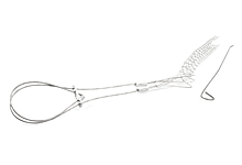 Product image for Woodhead 35332 Standard Duty Support Grip, Locking Bale Eye, Split Rod, Single Weave, Cable Diameter 19.05-25.15mm (.750-.990"), Approximate Break Strength 435.45kg (960 lbs)