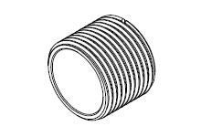 Product image for Woodhead 55-0496 Mini-Change® 1 1/8"-16 UN-2A External Threaded Adapter, Aluminum