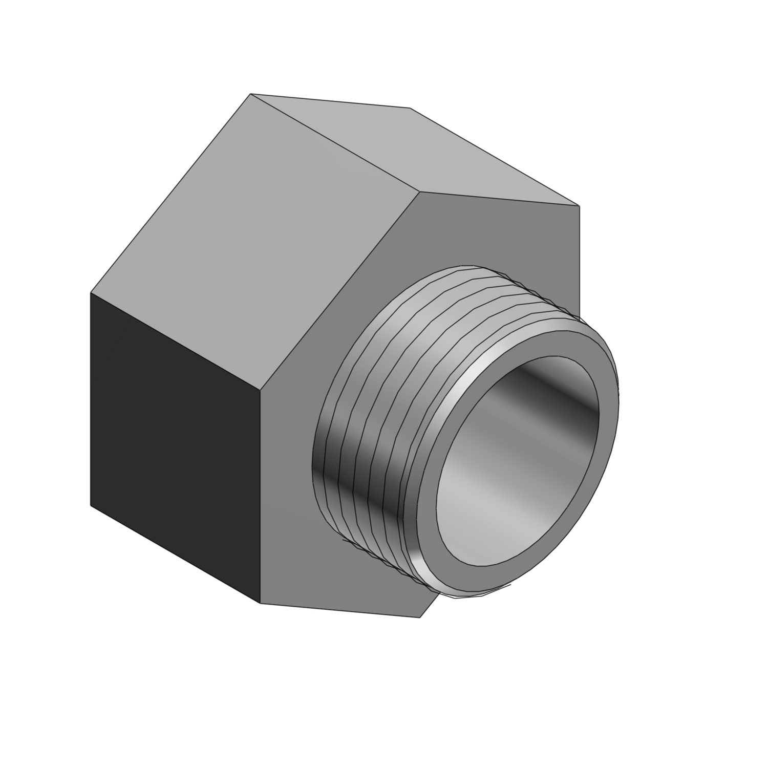 Product image for Thomas & Betts 1245 1/2" to 3/4" Conduit Male Enlarger, Malleable Iron