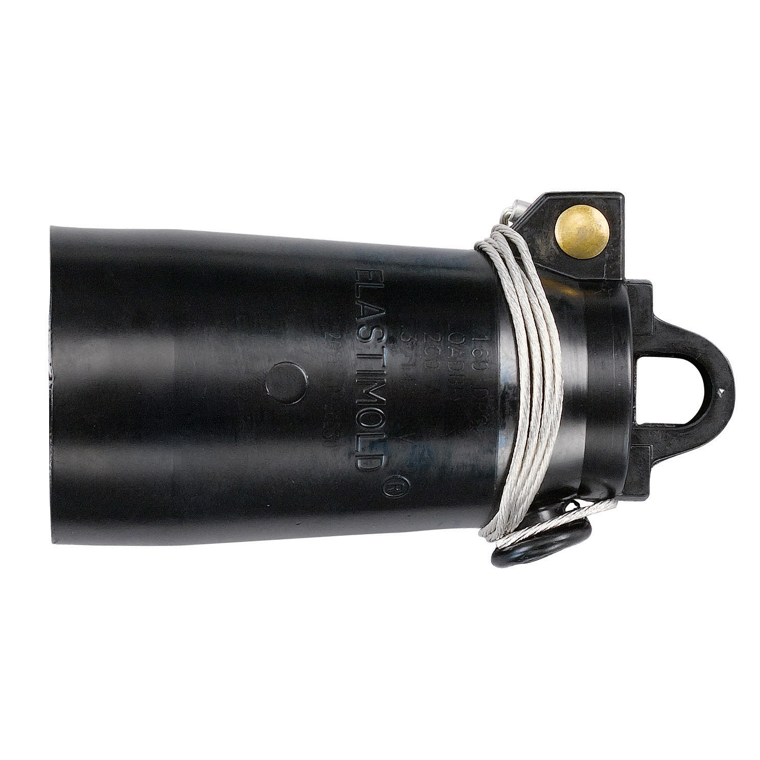 Product image for ABB Elastimold 160DRG 15kV 200 Amp, Loadbreak Insulated Cap w/ Ground Lead #14 AWG. Diameter 2.90", 2.47" Length.