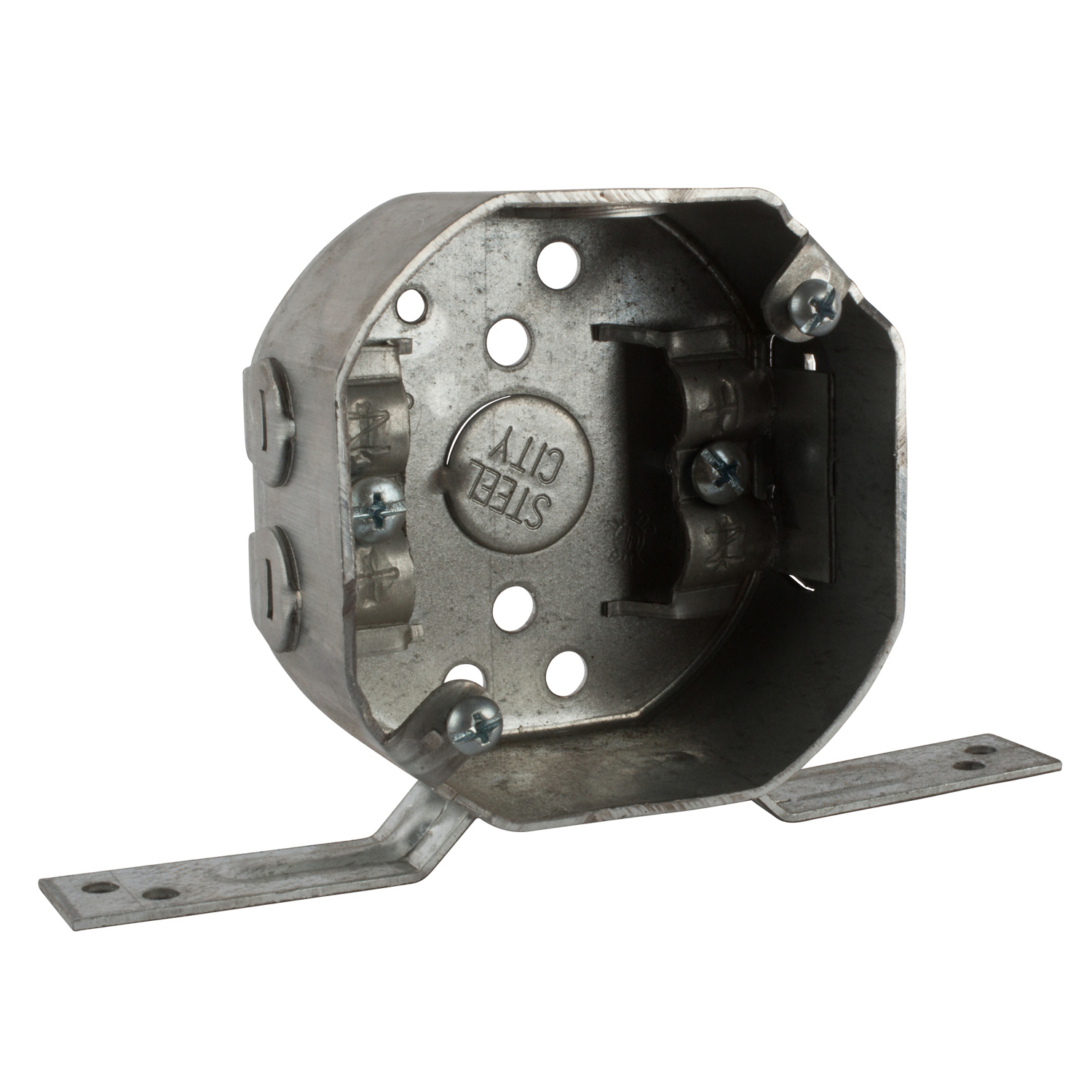 Product image for Steel City 24151-NV 3/2 Inch 11.8cu.in Galvanized Steel Octagon Box