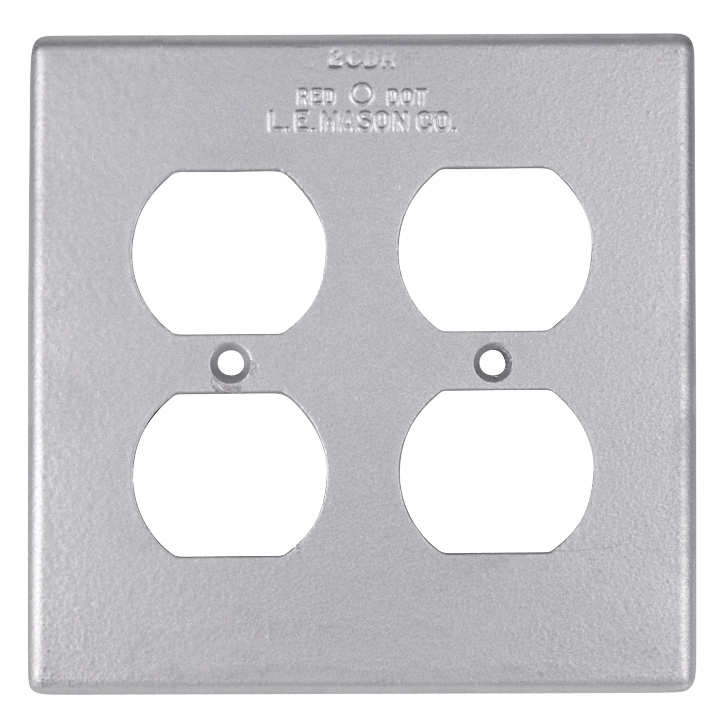 Product image for Thomas & Betts 2CDR 2-Gang Die-Cast Aluminum Duplex Receptacle Device Box and Cover