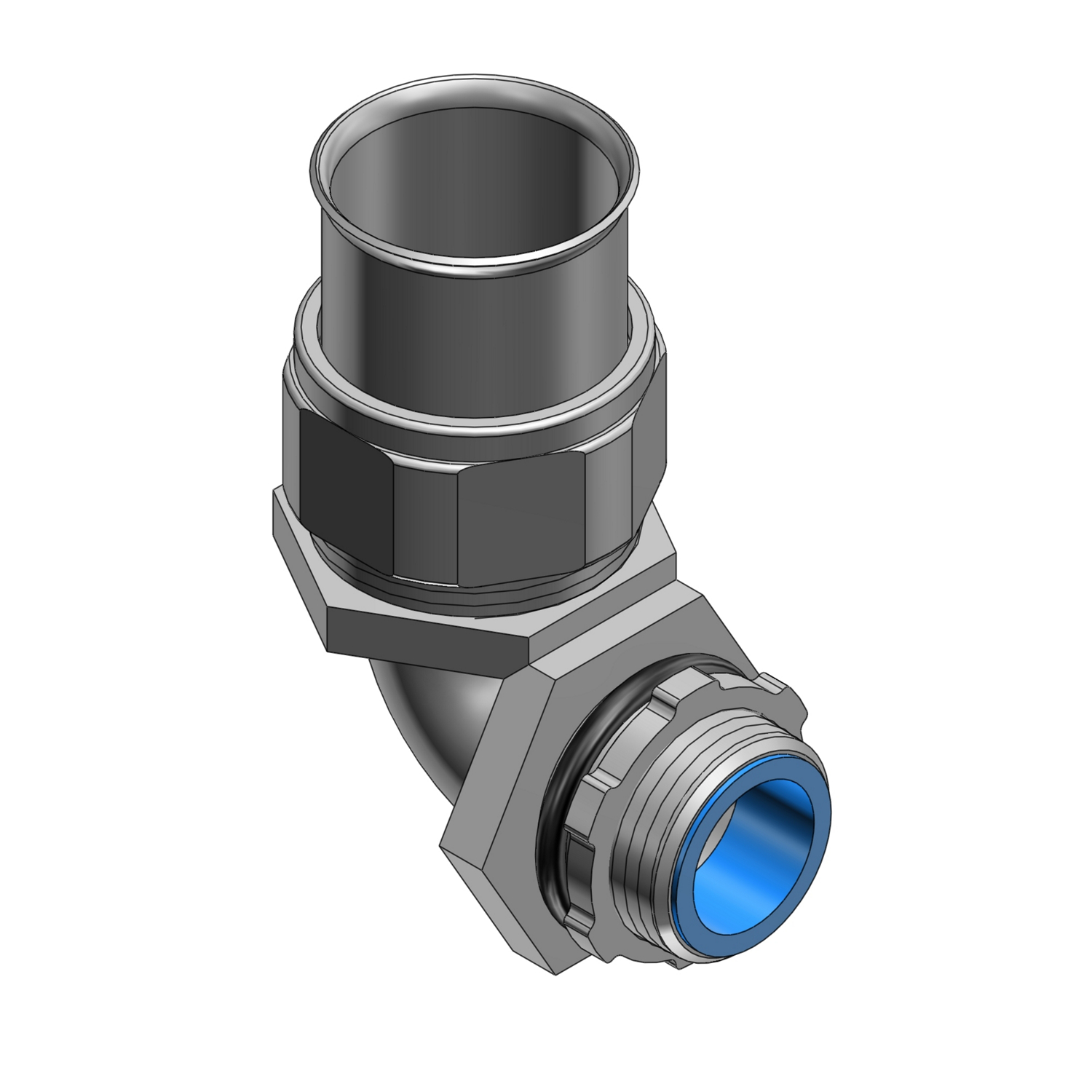 Product image for Thomas & Betts 3741 1/2 Inch 90 Degree Metallic Connector