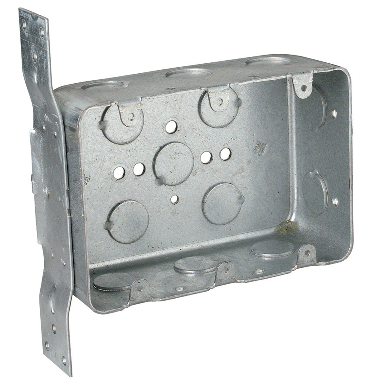 Product image for Steel City 3G4D-V-1/2 3-Gang 44.3cu.in 1/2 Inch Knockout Bracket Steel Device Box