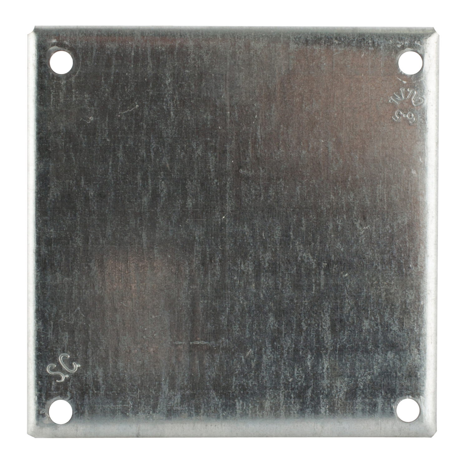 Product image for Steel City 449-BW 4 Inch Square Blank Raised Cover