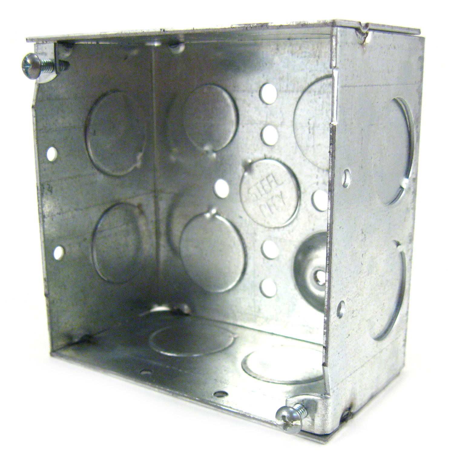 Product image for Steel City 52171-3/4-RD 52171 4 x 2-1/2 Inch 30.3cu.in Steel Welded Square Outlet Box