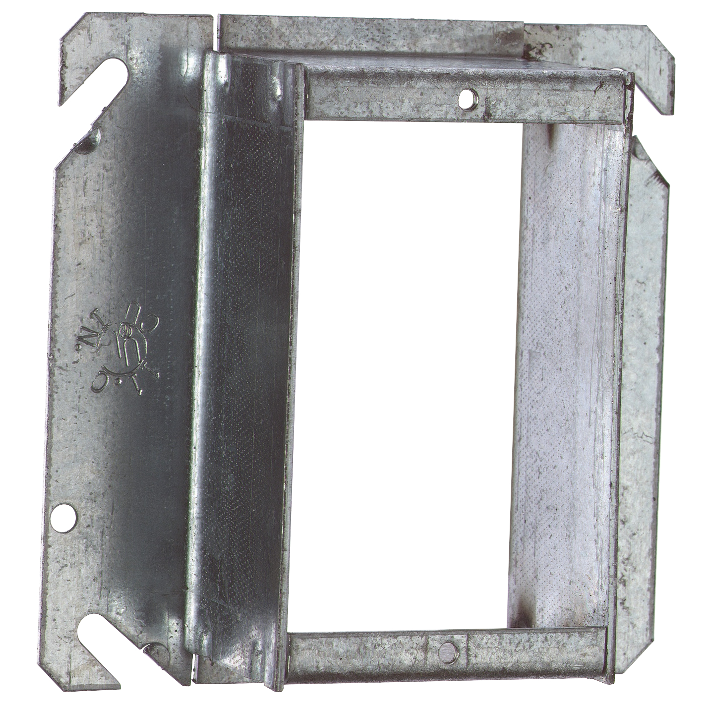 Product image for Steel City 52C50-1-1/2-25 4" Steel Square Cut Tile Wall Cover, 1-1/2" Raised, 11 cu.in.
