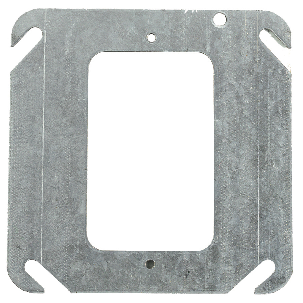 Product image for Steel City 52C0 4" Steel Square Box Device Cover, Flat
