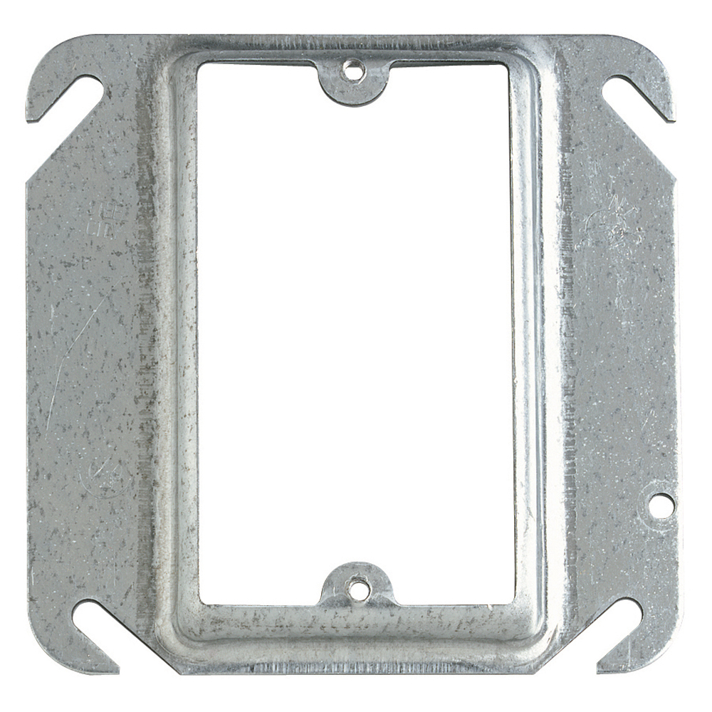 Product image for Steel-City 52C14 4" Steel Square Box Device Cover, 3/4" Raised, 5 cu.in.