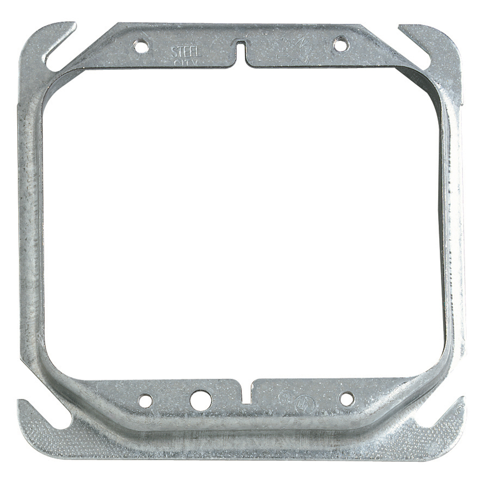 Product image for Steel-City 52C18-5/8-25 4" Steel Square Box Device Cover, 5/8" Raised, 7.3 cu.in.