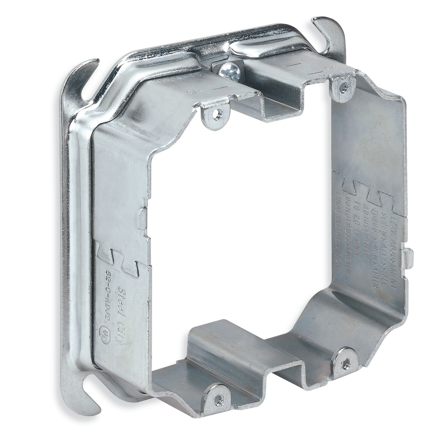 Product image for Steel City 52CADJ2 2-Gang Adjustable Mud Ring