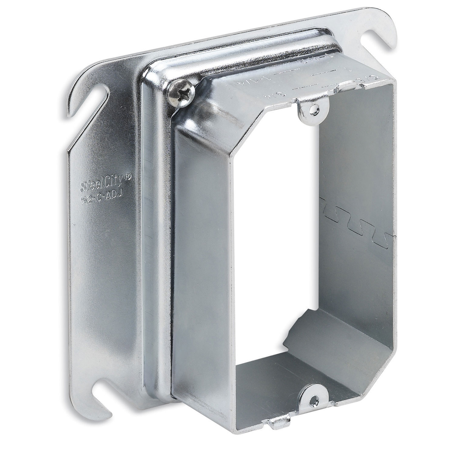 Product image for Steel City 52CADJ 1/2 to 1-1/2 Inch Adjustable Mud Ring