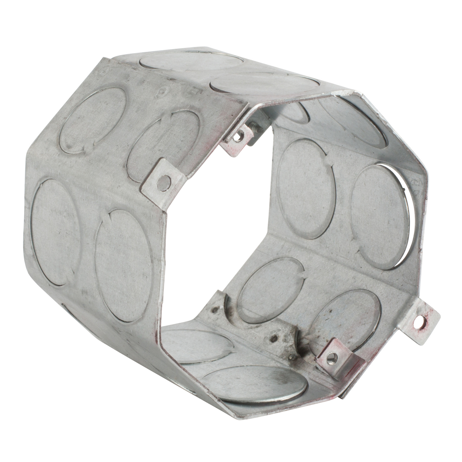 Product image for Steel City 54561-3/4-1 4" Octagon Concrete Box, 3-1/2" Deep, 3/4" & 1" Double Row KO's, Steel, 41.0"³