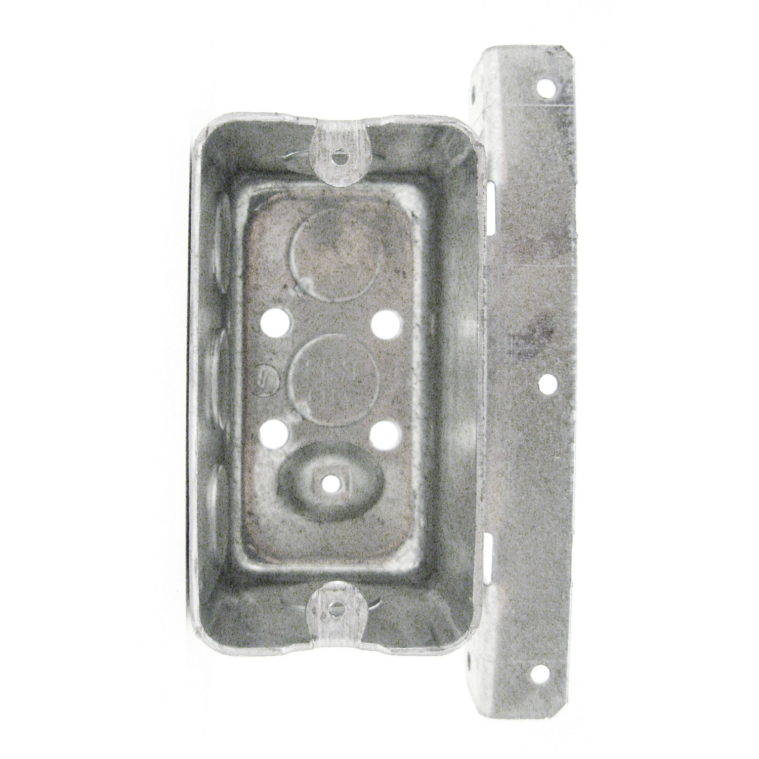 Product image for Steel City 58371-T-1/2 4 x 2-1/8 Inch Dimensions 14.5cu.in Steel Utility Box with 1/2 Inch Knockouts