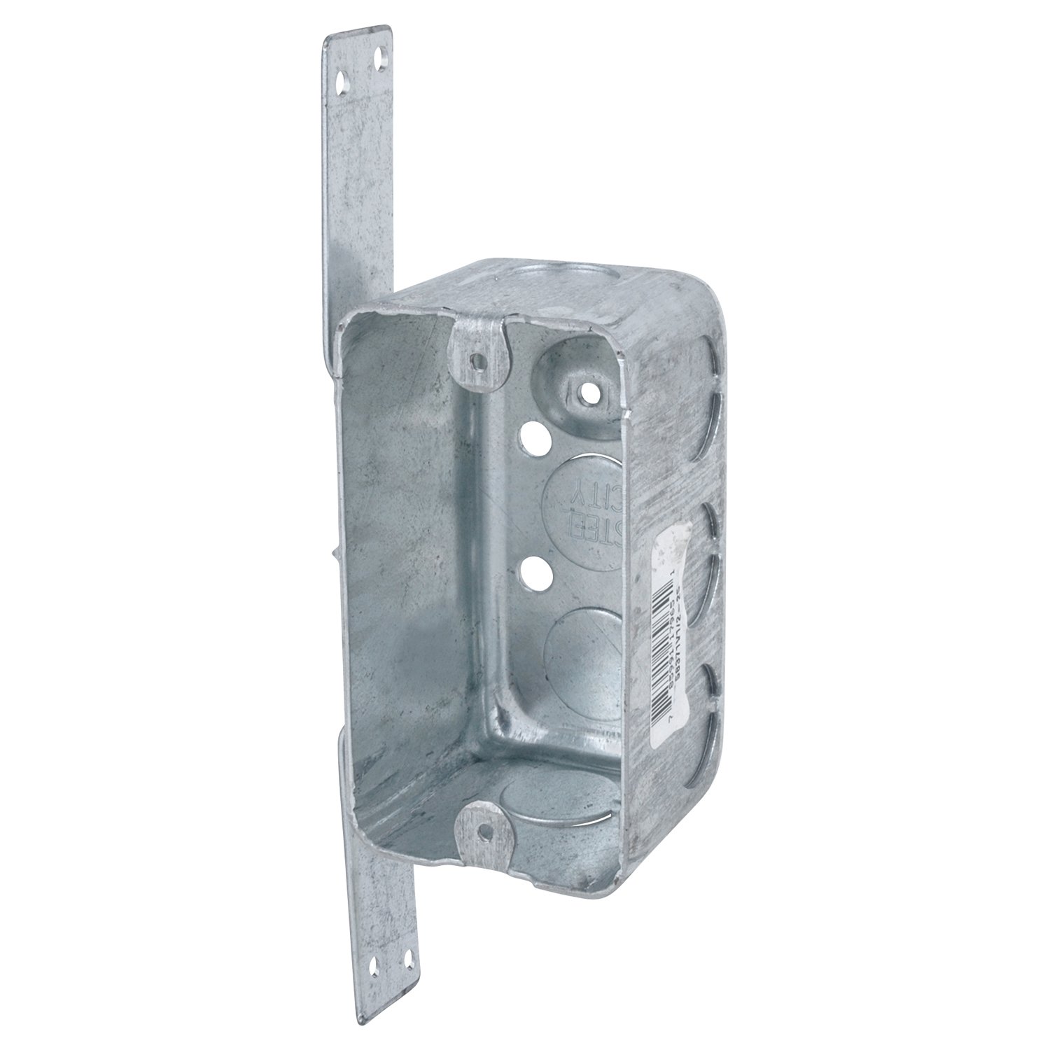 Product image for Steel City 58371-V-1/2-25 Steel Handy/Utility Box, 4" x 2-1/8" x 2-1/8", 14.5 cu.in. w/ 1/2" KOs and "CV" Bracket