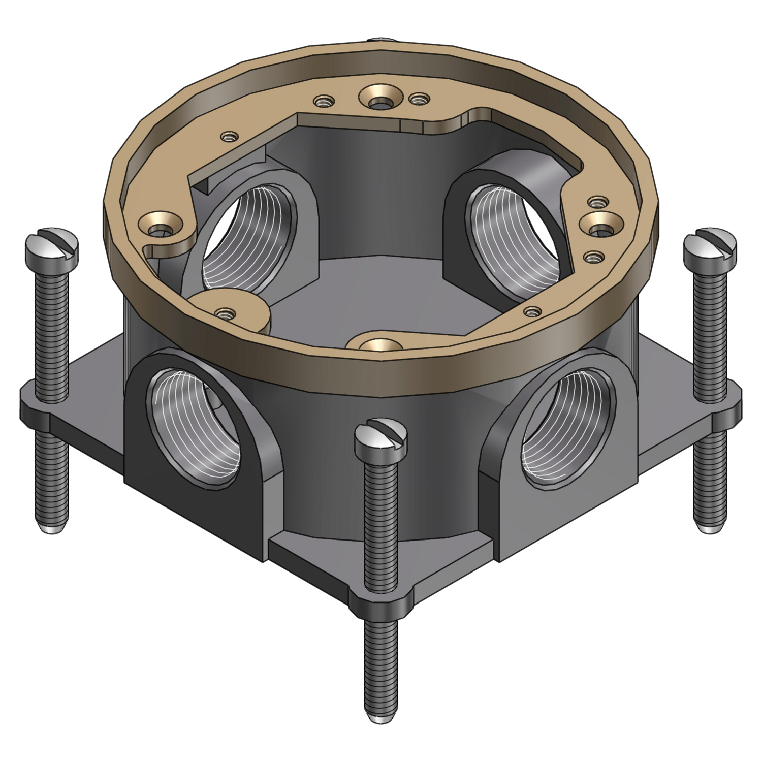 Product image for Steel City 604-SC Cast Iron Floor Box